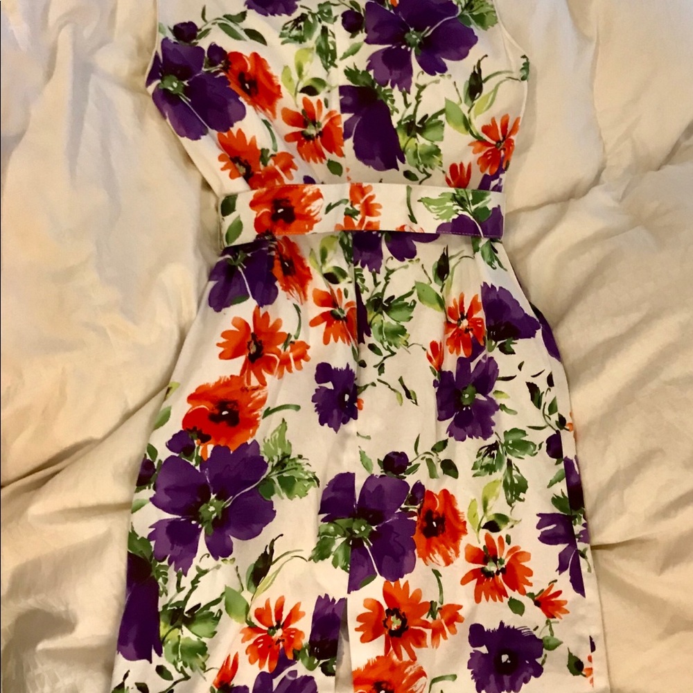 Alex Marie belted floral sleeveless sheath dress - Picture 2 of 3